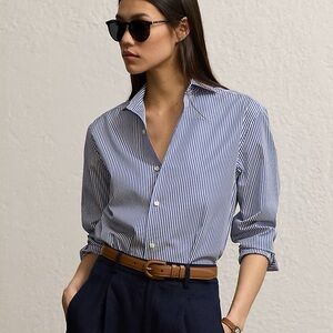 Polo Ralph Lauren Vintage Classic Cotton Striped Button Up Shirt